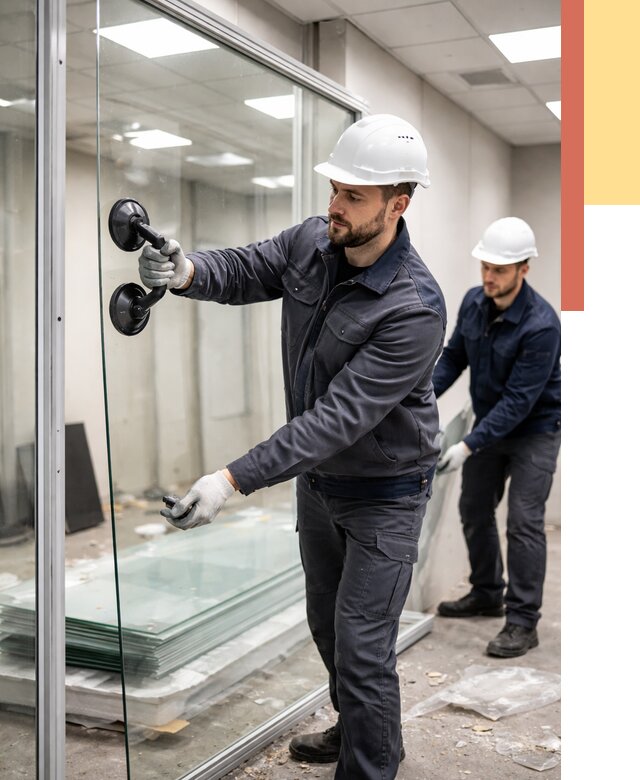 Демонтаж стеклянных перегородок в Челябинске от 3300 руб. — быстро и недорого | ОТДЕЛОЧНИК-Члб