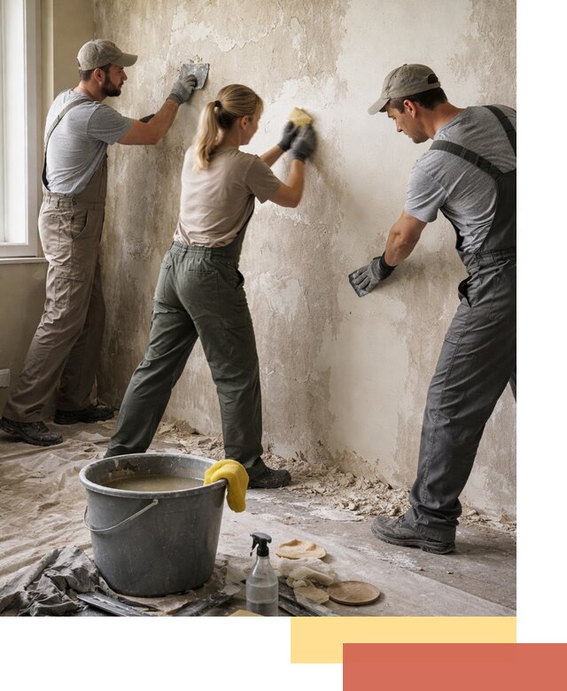 Очистка стен от клея и грунтовки в Челябинске качественно и быстро