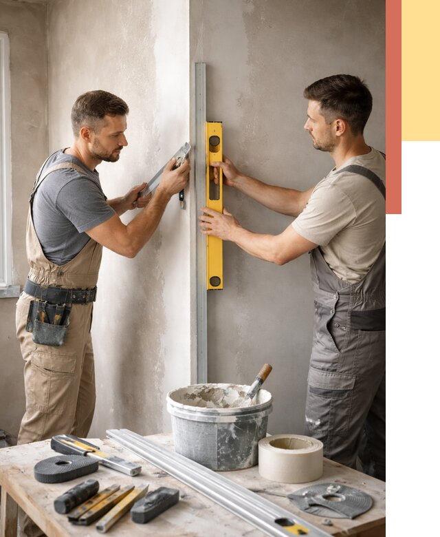 Выведение углов стен в Челябинске от 1908 руб. быстро и недорого | ОТДЕЛОЧНИК-Члб