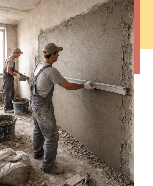 Цементная штукатурка стен в Челябинске от 4640 руб/м2 — быстро и недорого | ОТДЕЛОЧНИК-Члб