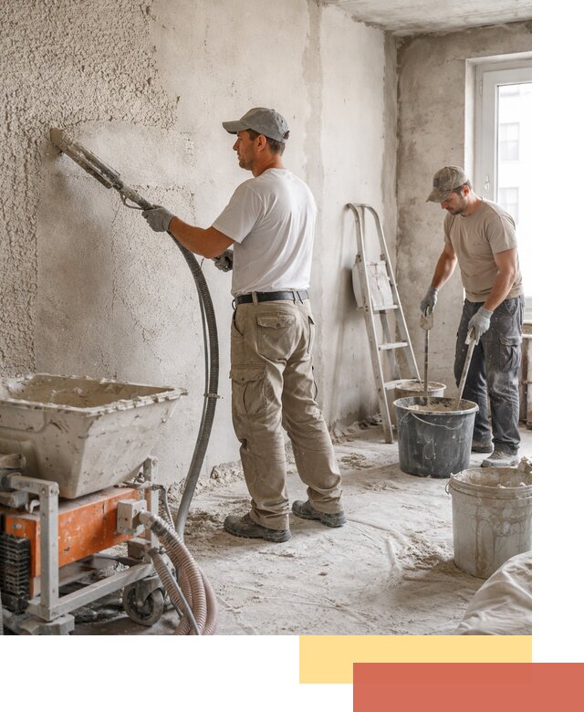 Машинная штукатурка стен в Челябинске — быстро и качественно