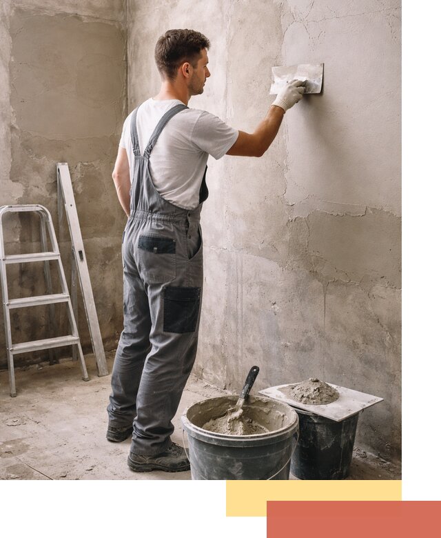 Штукатурка стен в ванной под ключ в Челябинске