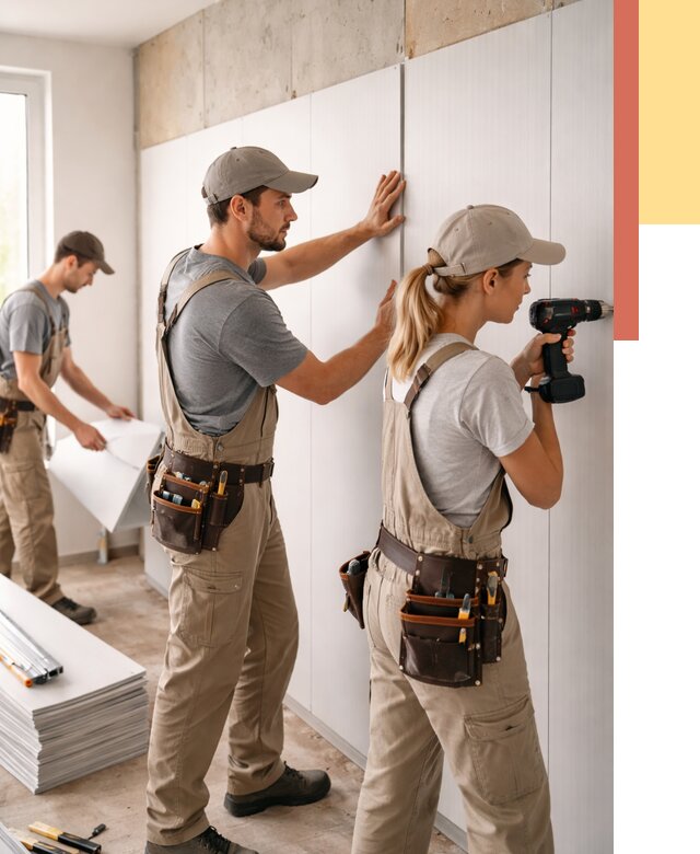 Монтаж ПВХ панелей на стены в Челябинске от 464 руб/м2 — быстро и недорого | ОТДЕЛОЧНИК-Члб