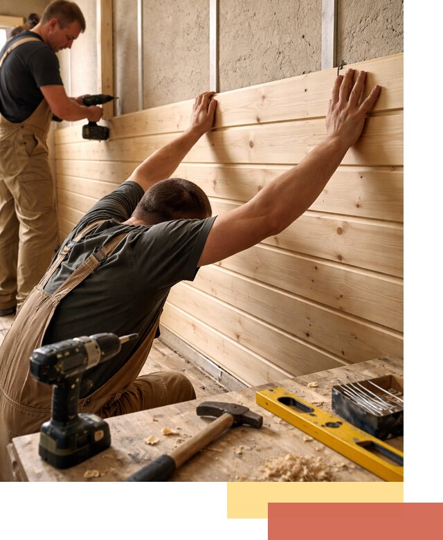 Монтаж деревянной вагонки на стены в Челябинске быстро и качественно