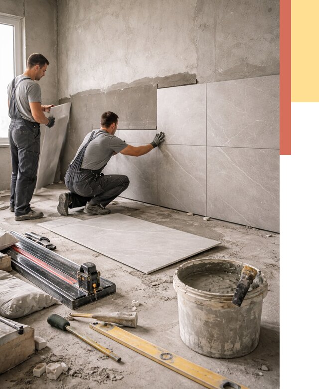 Облицовка стен керамогранитом в Челябинске от 4331 руб./м² — услуги под ключ | ОТДЕЛОЧНИК-Члб