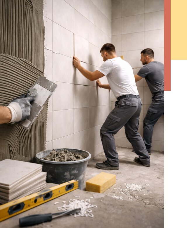 Укладка плитки на стены в Челябинске от 877 руб. — качественно и недорого | ОТДЕЛОЧНИК-Члб