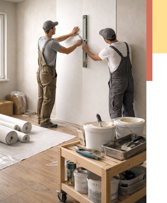 Поклейка стеклообоев в Челябинске от 6703 руб. за м2 — быстро и недорого | ОТДЕЛОЧНИК-Члб