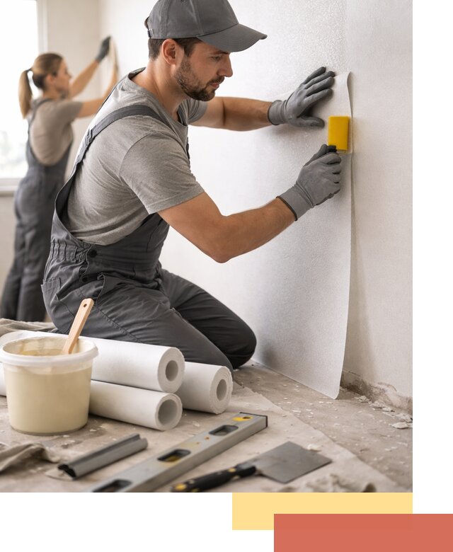 Поклейка стеклообоев профессионально в Челябинске