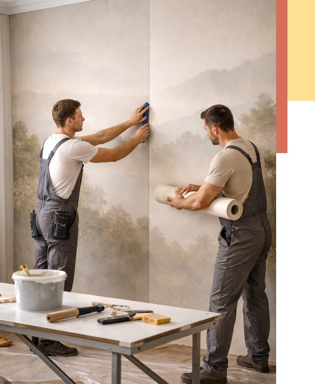 Поклейка фотообоев в Челябинске от 8765 руб/м² — быстро и недорого | ОТДЕЛОЧНИК-Члб