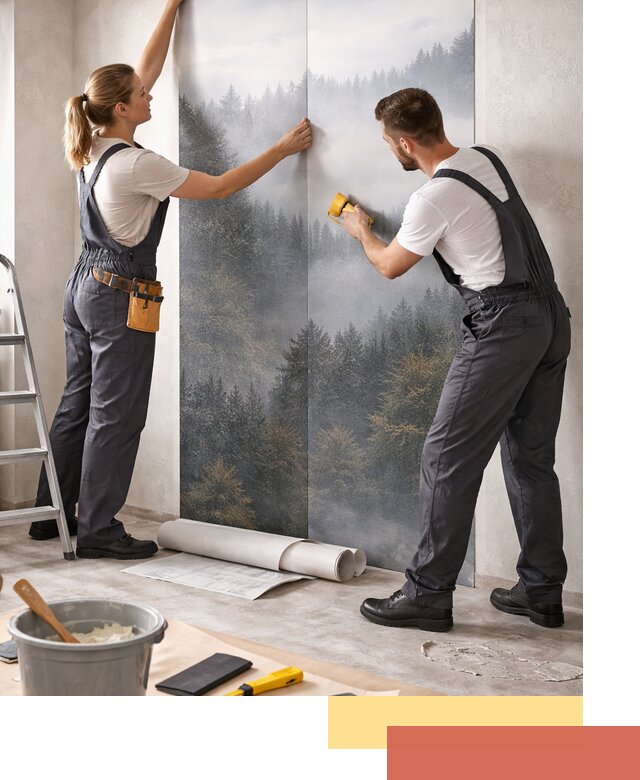 Поклейка фотообоев профессионально в Челябинске под ключ