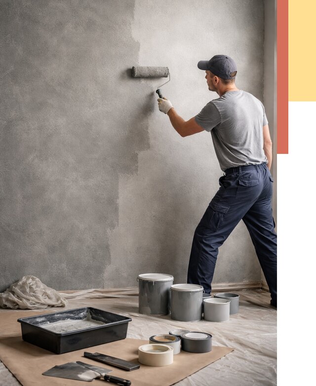 Покраска стен под бетон в Челябинске от 670 руб. за м2 — быстро и недорого | ОТДЕЛОЧНИК-Члб