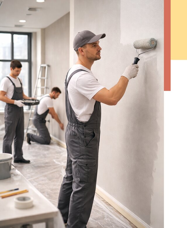 Покраска стен в офисе в Челябинске от 8765 руб. — быстро и недорого | ОТДЕЛОЧНИК-Члб