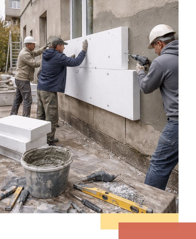 Утепление наружных стен пенопластом в Челябинске