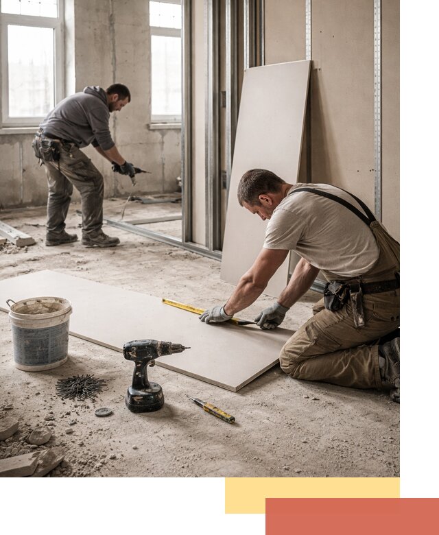 Кладка перегородок из ПГП под ключ в Челябинске