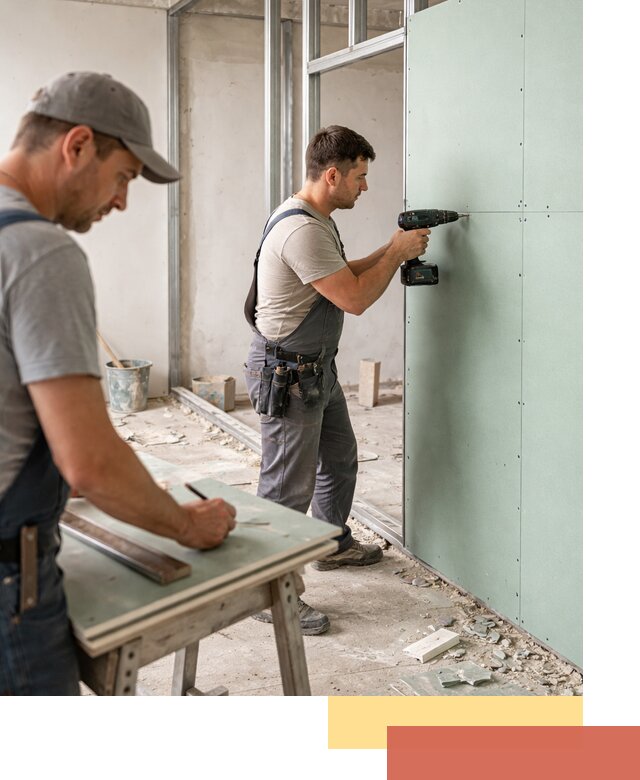 Перегородки из влагостойкого гипсокартона под ключ в Челябинске