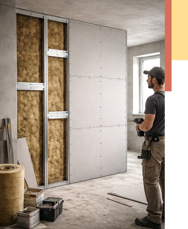 Усиленная перегородка под навеску в Челябинске от 13199 руб. — монтаж под ключ | ОТДЕЛОЧНИК-Члб