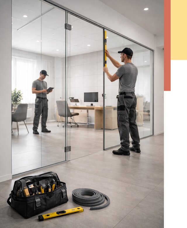 Цельностеклянные перегородки под ключ в Челябинске от 9796 руб. — монтаж и цены | ОТДЕЛОЧНИК-Члб