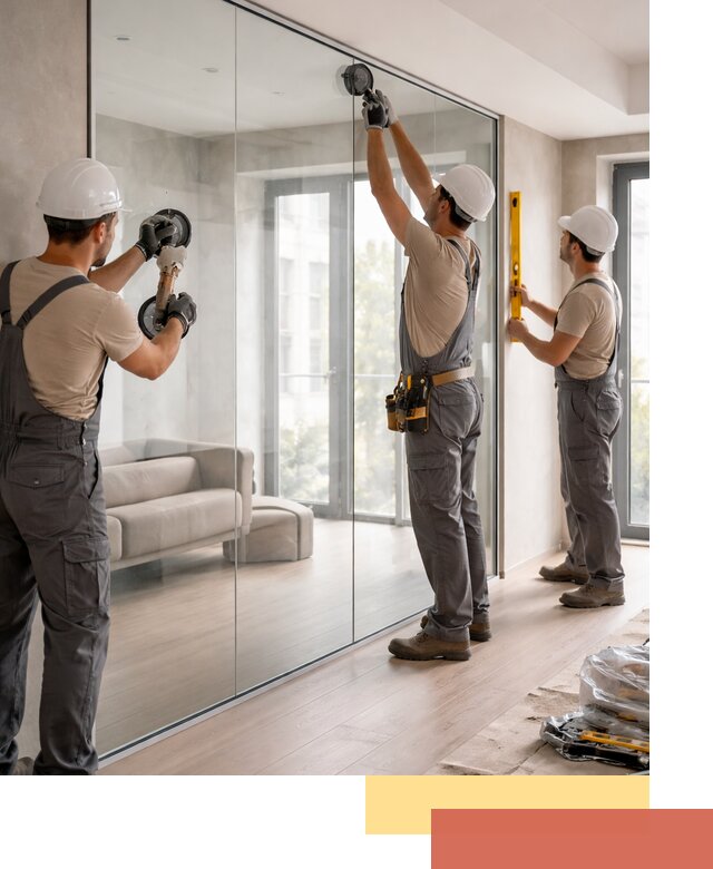 Перегородки из закаленного стекла в Челябинске для офисов и квартир