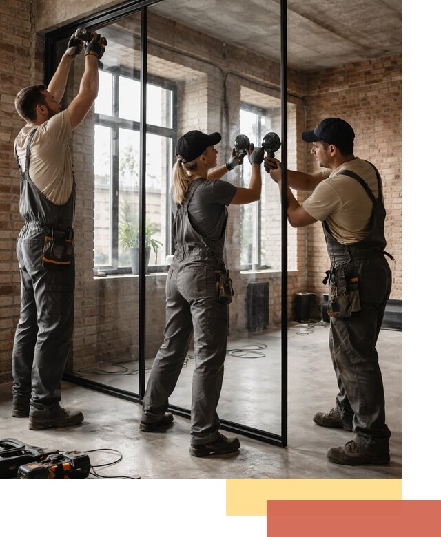 Стеклянные перегородки лофт — изготовление и монтаж в Челябинске