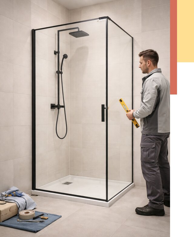 Стеклянные перегородки для душа в Челябинске от 12890 руб. | Монтаж под ключ — ОТДЕЛОЧНИК-Члб