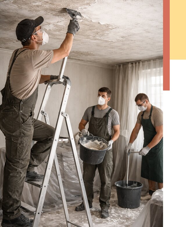 Удаление побелки с потолка в Челябинске от 2578 руб. быстро и недорого | ОТДЕЛОЧНИК-Члб