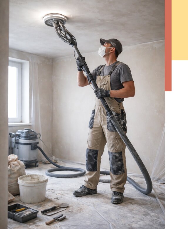 Шлифовка потолка в Челябинске от 3609 руб. — услуги шлифования потолка | ОТДЕЛОЧНИК-Члб