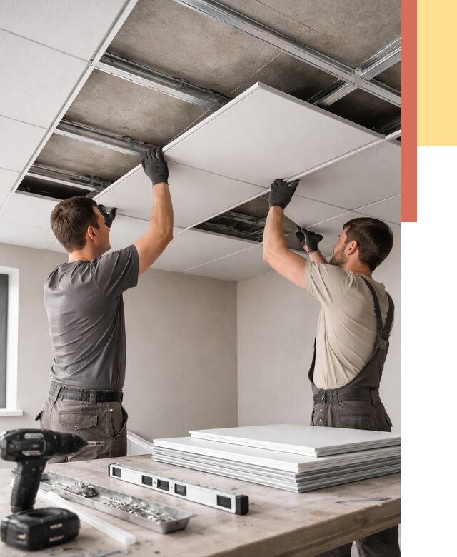 Монтаж кассетного потолка в Челябинске от 4640 руб/м2 — установка и сборка | ОТДЕЛОЧНИК-Члб