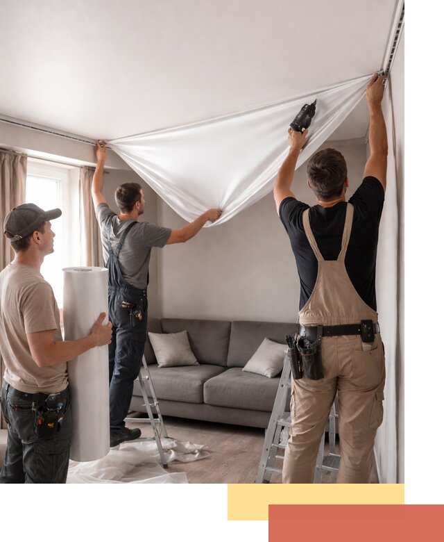 Монтаж сатинового натяжного потолка в Челябинске качественно и быстро