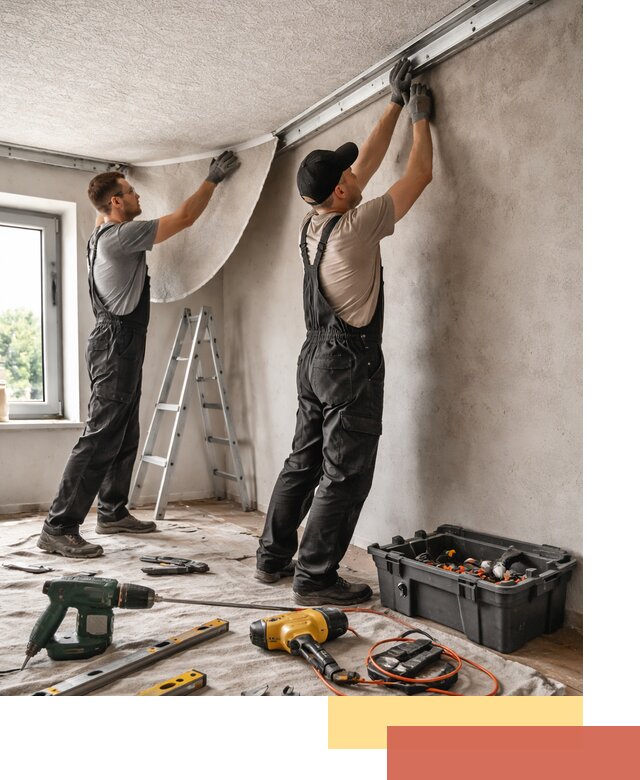 Монтаж фактурного натяжного потолка в Челябинске качественно и быстро