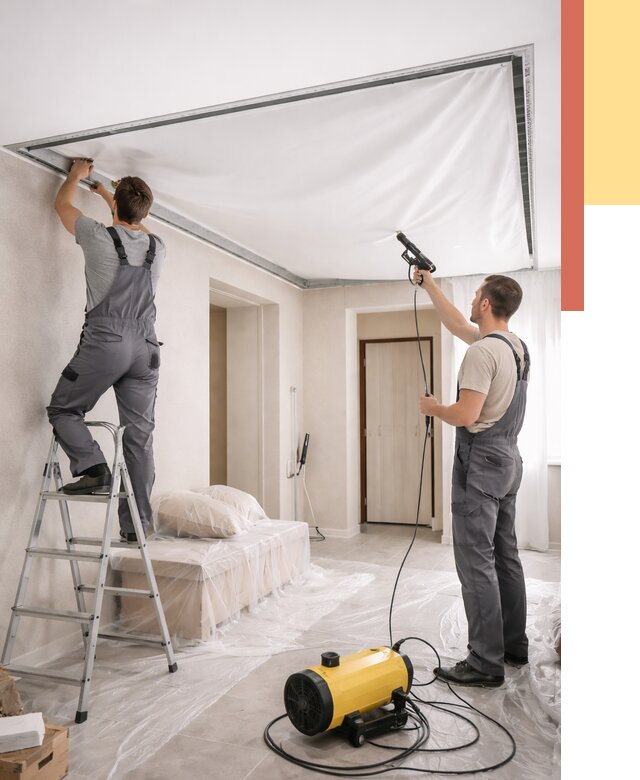 Монтаж натяжного потолка в прихожей в Челябинске от 2733 руб. под ключ | ОТДЕЛОЧНИК-Члб