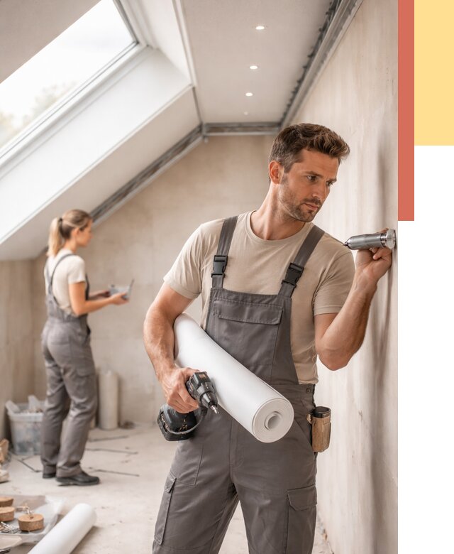 Монтаж натяжного потолка на мансарде в Челябинске от 3609 руб. | ОТДЕЛОЧНИК-Члб