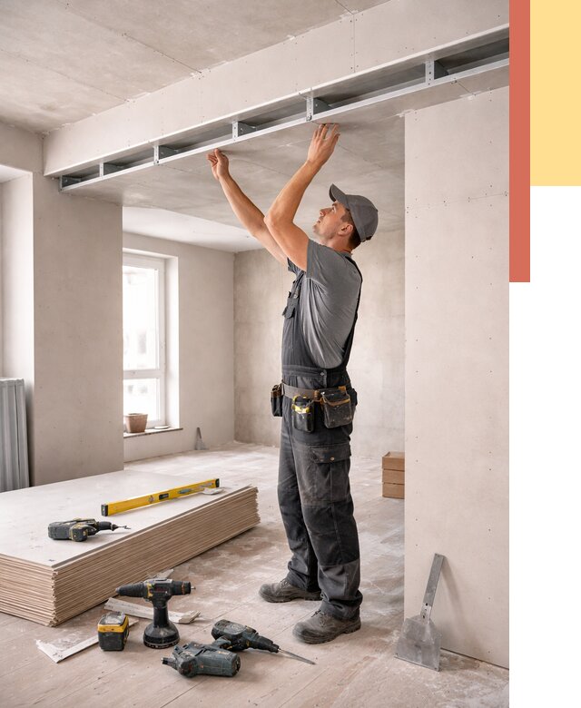 Потолок из гипсокартона с нишей в Челябинске от 1289 руб. под ключ | ОТДЕЛОЧНИК-Члб