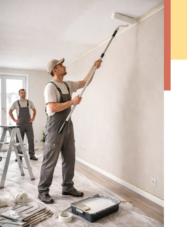 Покраска потолка из гипсокартона в Челябинске от 4640 руб./м2 — услуги под ключ | ОТДЕЛОЧНИК-Члб