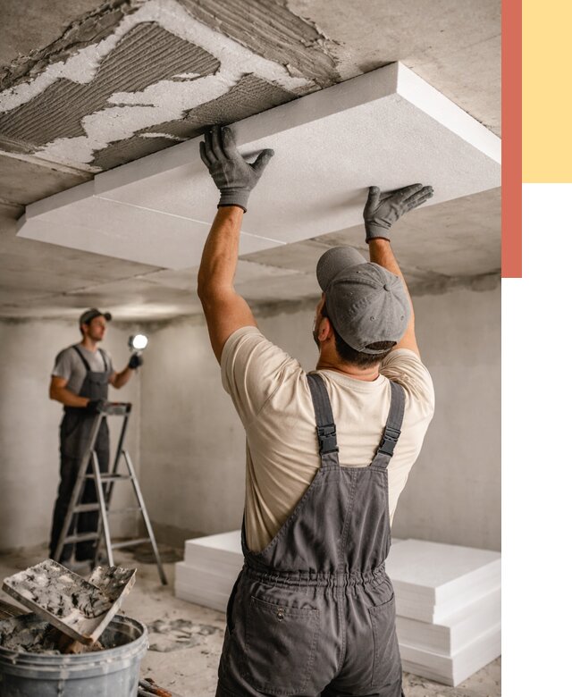 Утепление потолка пенопластом в Челябинске от 4640 руб/м2 — недорого и быстро | ОТДЕЛОЧНИК-Члб