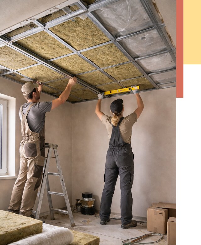 Шумоизоляция потолка в Челябинске от 1289 руб. под ключ — услуги ОТДЕЛОЧНИК-Члб